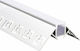 Aca Isla Gemauertes LED-Streifen Aluminiumprofil Ecke mit Opal Abdeckung 200x5x2,2cm