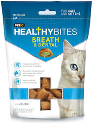 VetIQ Healthy Bites Breath & Dental Λιχουδιές Σνακ Γάτας με Πάπια 65gr