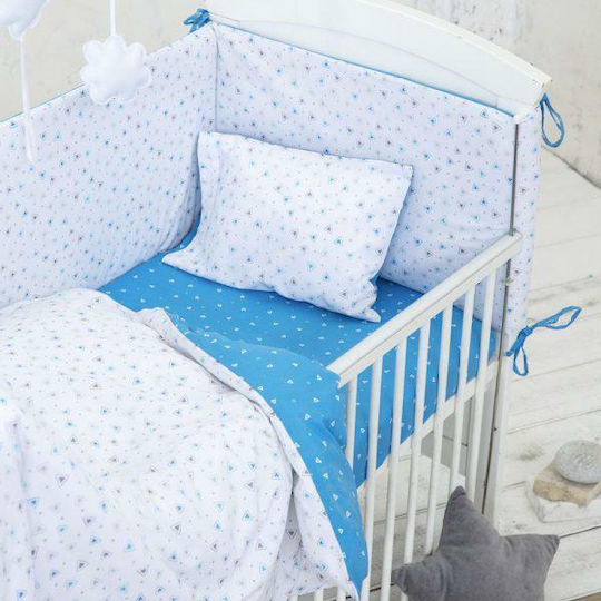 Nima Blob Baby Quilt Baumwolle Hellblau 100x140cm