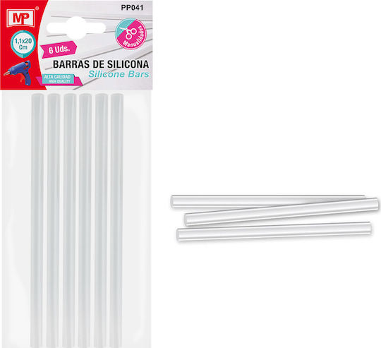 Madrid Papel Hot Glue Stick Silicone Bars for Heat Gun Transparent 11mm 6pcs