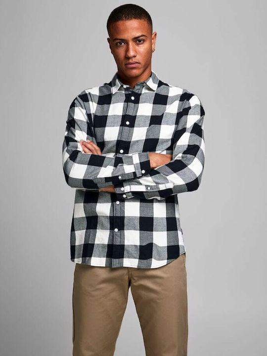 Jack & Jones Long-sleeved Cotton Shirt Checked ...