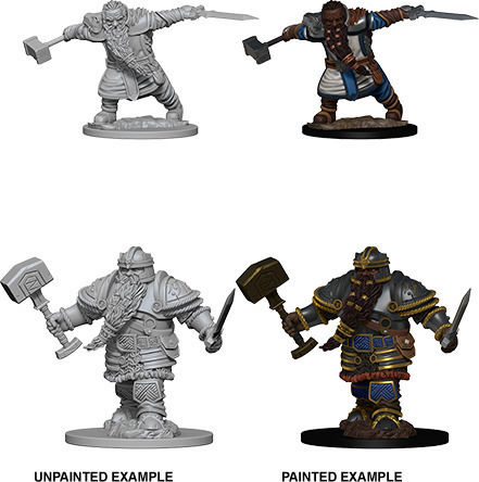 WizKids Dungeons & Dragons Nolzur's Marvelous Miniatures Figuri Nevopsite Luptător Pitic Bărbat 2 Bucăți 2 Bucăți