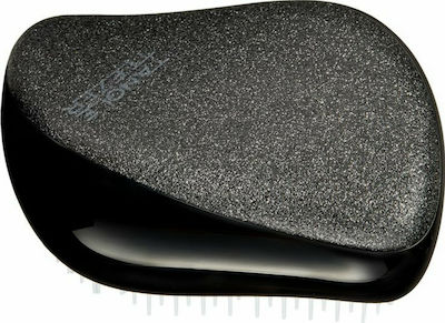 Tangle Teezer Compact Styler Black Sparkle Βούρτσα Μαλλιών για Ξεμπέρδεμα