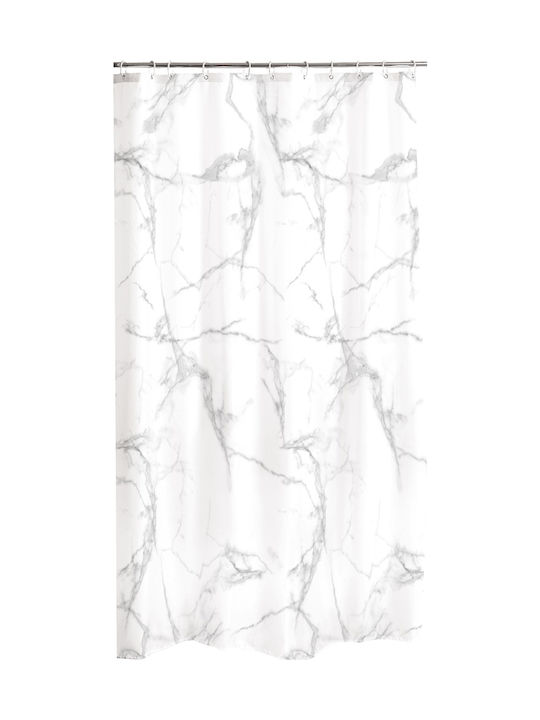Douceur d'Intérieur Marbre Κουρτίνα Μπάνιου 180x200 cm Λευκή