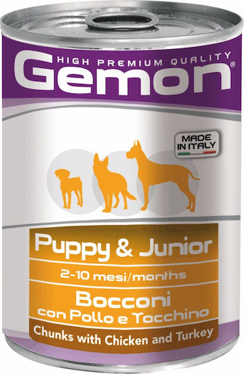 Monge Wet Food for Puppies in Cans with Turkey and Chicken Gluten-Free 415gr
