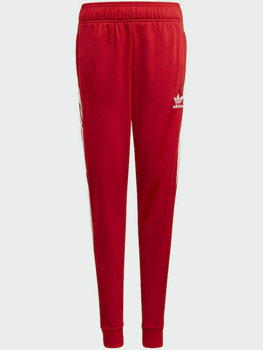 Adidas Παντελόνι Φόρμας για Αγόρι Κόκκινο Adicolor