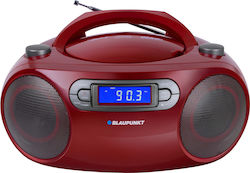 Blaupunkt Portable Radio-CD Player Boombox Equipped with CD / MP3 / USB / Radio Red