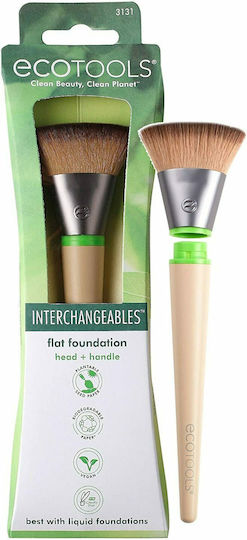 EcoTools Makeup Brush for Foundation made of Synthetic Hair Flat Interchangeables Make-Up