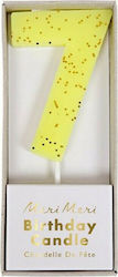 Meri Meri Birthday Candle Number "7" in Yellow Color 158446