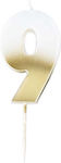 Ginger Ray Birthday Candle Number "9" in Gold Color MIX-225