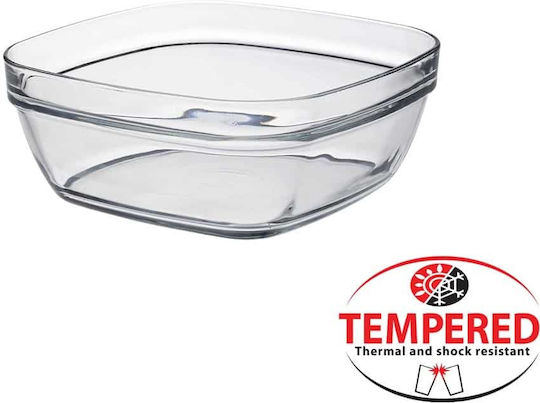 Homestyle Lys Bol de Servire Pătrat Sticlă Transparent 14x14cm 6buc
