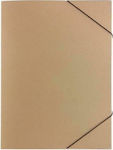 Salko Paper Folder Prespan with Rubber Band for Paper A4 Beige