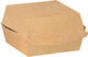 Ready Disposable Burger Paper Box Kraft 12x12x7cm 50pcs
