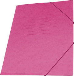 A&G Paper Folder Prespan with Rubber Band and Ears for Paper A4 Pink 12810-10