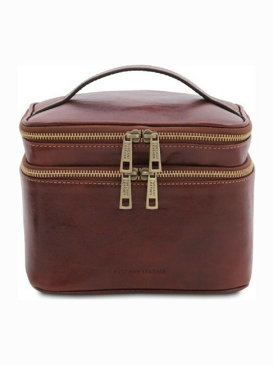 Tuscany Leather Damen Necessaire Eliot Tl142045 in Braun Farbe 21cm