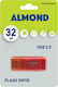 Almond Prime 32GB USB 2.0 Stick Portocaliu