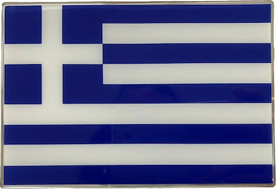 Race Axion Adhesive Flag with Enamel Coating for Car Ελληνική 10 x 6.8cm in Blue Colour