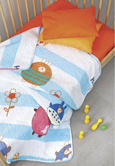 Nima Happy Day Baby Quilt Mikrofaser Mehrfarbig 110x140cm