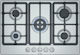 Bosch Gas Cooktop Autonomous Inox 75x52εκ. Silver