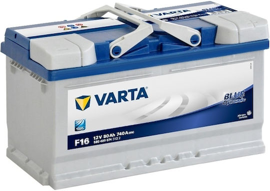 Varta Batterie Auto Blue Dynamic F16 mit Kapazität 80Ah und CCA 740A
