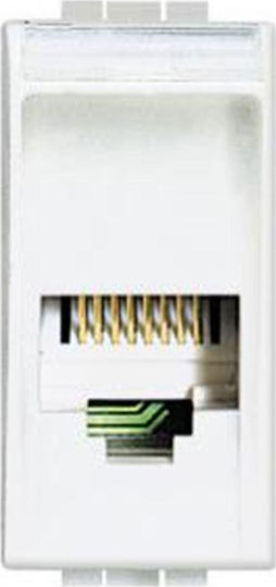 Legrand LivingLight Πρίζα Τηλεφώνου χωρίς Πλαίσιο Μονή RJ11 σε Λευκό Χρώμα N4258/11N