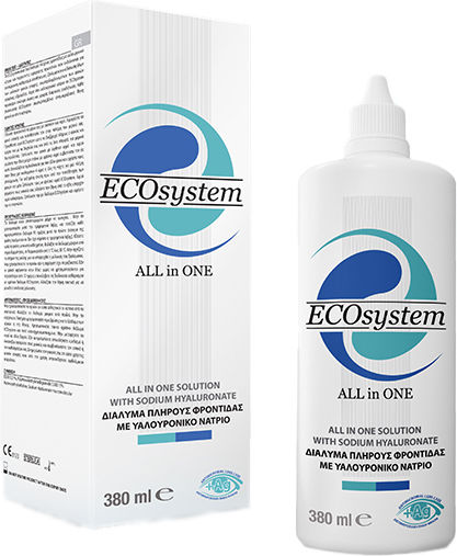 Optimax ECOsystem All in One Υγρό Φακών Επαφής 380ml