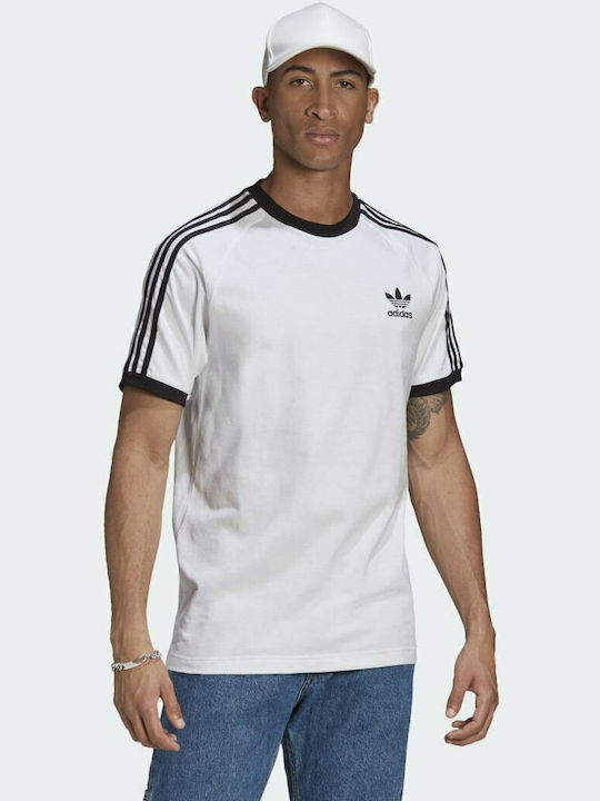 Adidas Adicolor Classics 3-Stripes Ανδρικό T-shirt Λευκό με Λογότυπο