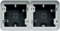 Hager Cubyko Switch Box Wall Mounted Double Hor...