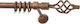 Anartisi Metallisch Vorhangstange Marina Einfach Φ25mm 160cm MY-19