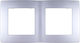 Elmark City Schalterrahmen 2-fach Horizontale Montage in Gray Farbe 190560