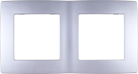 Elmark City Schalterrahmen 2-fach Horizontale Montage in Gray Farbe 190560