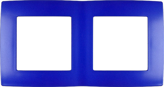 Elmark City Switch Frame 2 Positions Horizontal Installation in Blue Color 190557