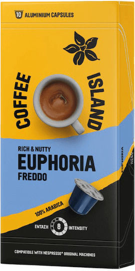 Coffee Island Capsules Espresso Euphoria Compatible with Machine Nespresso 10caps,tobolek