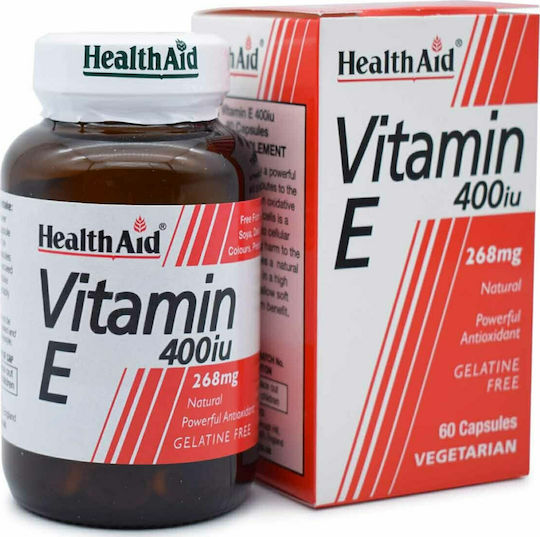 Health Aid Vitamin E Vitamin for the Skin & Antioxidant Action 400iu 268mg 60 veg. caps