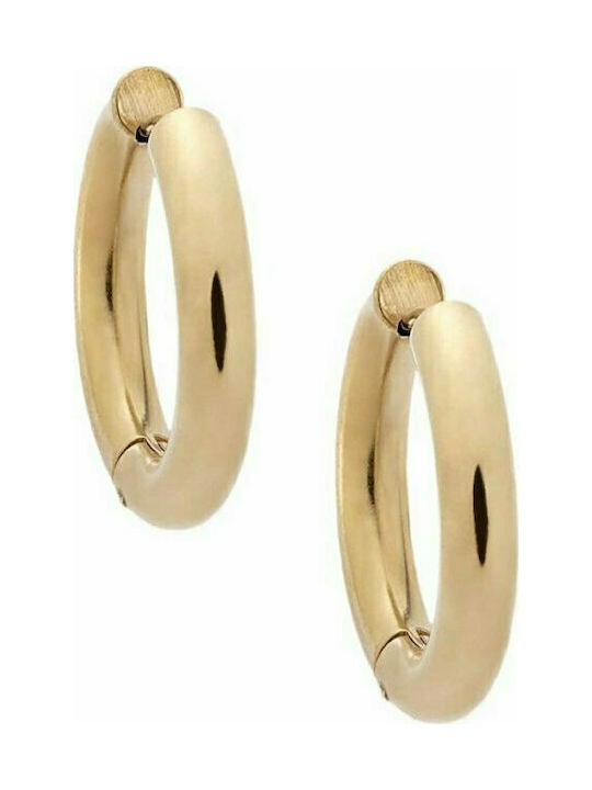 Puppis Earrings Hoops made of Steel Gold Plated PUW86671G