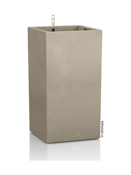 Lechuza Canto Stone High 30 Ghiveci de flori Auto-alimentare 30x56cm în Culoare Bej 13601