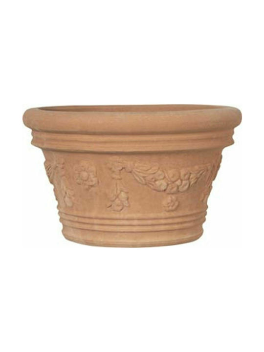 Esteras Girlanda 50 Terraneo Flower Pot in Brown Color 700063