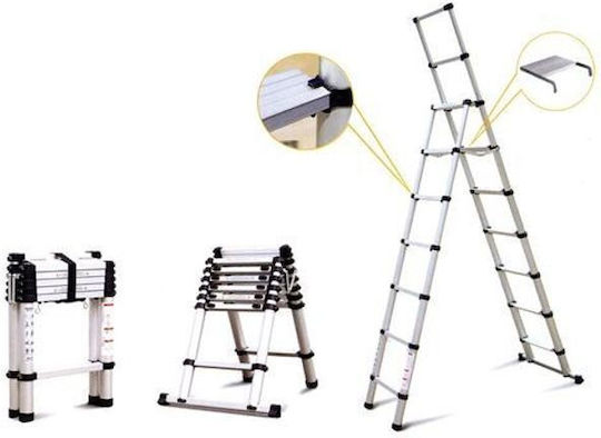 Scara telescopică Aluminiu Scări cu înălțime maximă de 2m TLC20075B 13.01.06