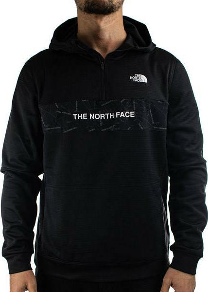 The north face train logo quarter zip sales pullover hoodie