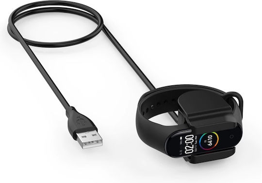USB Charging Cable Clip Зарядно за Mi Band 3/Mi Smart Band 4 - Ми Банд 3/Ми Смарт Банд 4 Черен