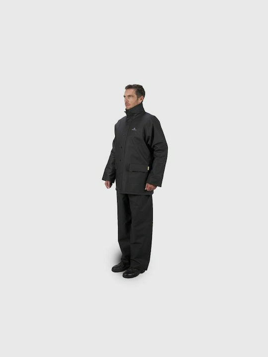 Anorak Street Long Set impermeabil pentru pantaloni și jachetă de motocicletă pentru bărbați Negru Culoare