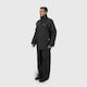 Anorak Street Long Set impermeabil pentru pantaloni și jachetă de motocicletă pentru bărbați Negru Culoare