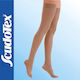 Scudotex 431 Socks Thigh High Graduated Compression with Silicone & Open Toes 18-21 mmHg Beige