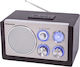 Roadstar HRA-1345NUSWD Retro Επιτραπέζιο Ραδιόφωνο Ρεύματος με USB Καφέ