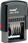 Trodat 4846 Rectangular Self-Inking Number Stamp with Black Ink