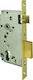 Cisa Recessed Lock with Center 50mm Gold Right