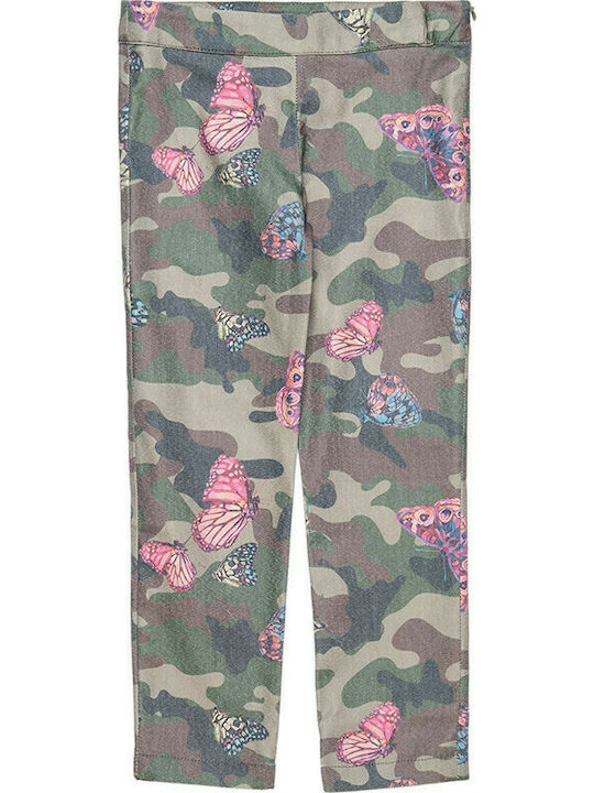 Kids Legging Long Khaki Παντελόνι Κολάν με Φερμουάρ στο Πλάι 00912621-0092