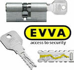 EVVA Lock Cylinder Security 4KS Plus 80mm (30-50) Silver