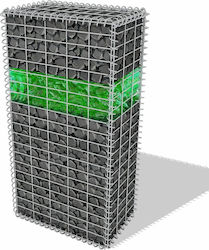 vidaXL Камъче/скала за градински под от Стъкло 1бр Зелена 60-120 мм стъклена телена кутия камъни, изработени от стъкло