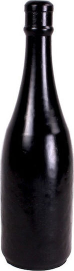 All Black Champagne Bottle Medium Anal Dildo Medium Black 34.5cm